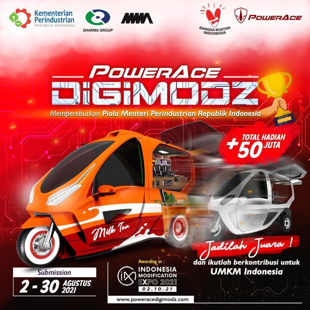 PowerAce Digimodz: Kompetisi Modifikasi Roda Tiga Listrik bersama Kemenperin